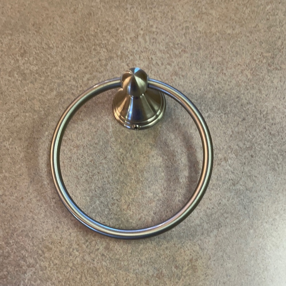 BRUSHED NICKEL TOWEL HOLDER